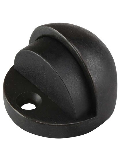 Solid Bronze Tall Floor-Mount Dome Door Stop.